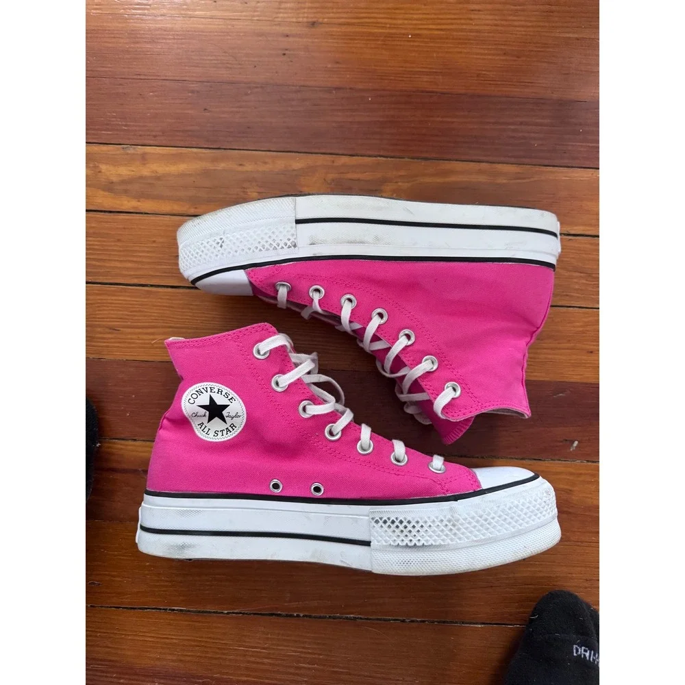 Converse Chuck Taylor All Star Lift Platform High Top Pink Womens 9